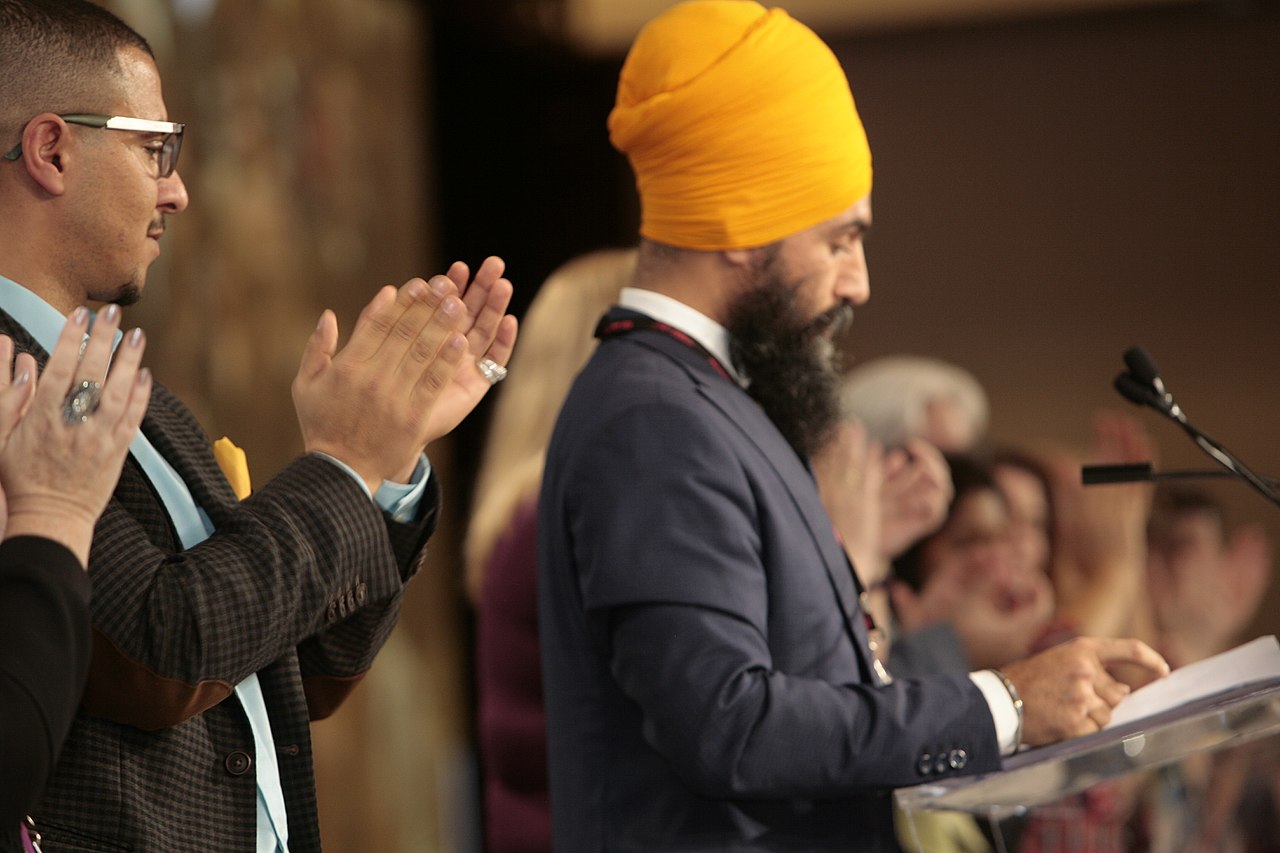 NDP Leader Jagmeet Singh at the Ontario Federation of Labour Convention in 2017. Photo: OFL Communications Department/Wikimedia Commons