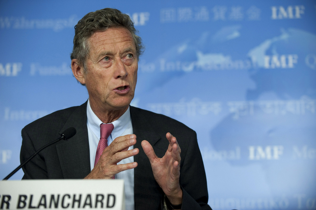 In his former role as IMF Financial Economic Counsellor and Director, Olivier Blanchard holds a press conference in 2009. Photo: International Monetary Fund/Flickr