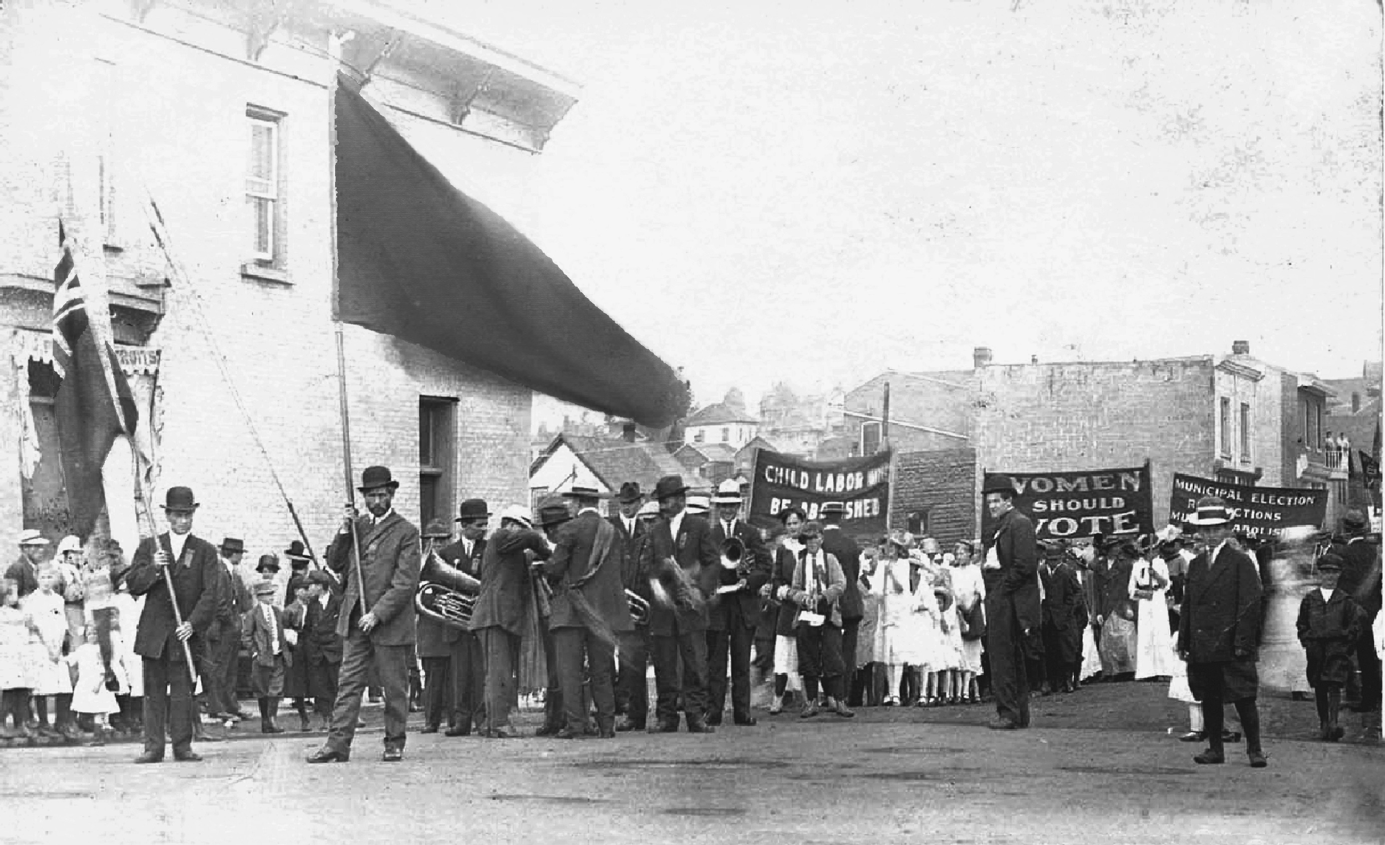 Socialist parade on Bay Street in Port Arthur, 1931.