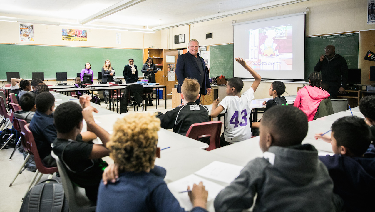 Premier Ford visits C.W. Jefferys Collegiate Institute. Photo: Premier of Ontario Photography/Flickr