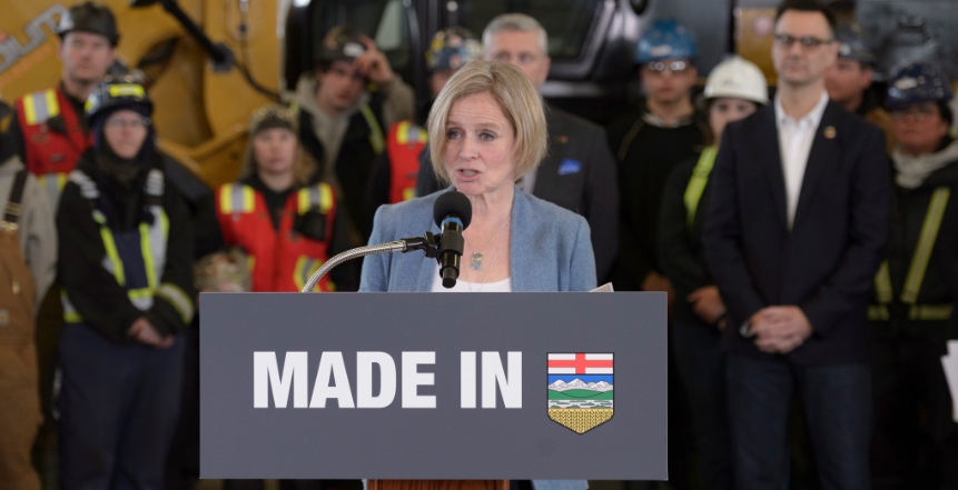 Premier Rachel Notley announces a Made-in-Alberta energy strategy in February 2019. Photo: Chris Schwarz/Government of Alberta/Flickr