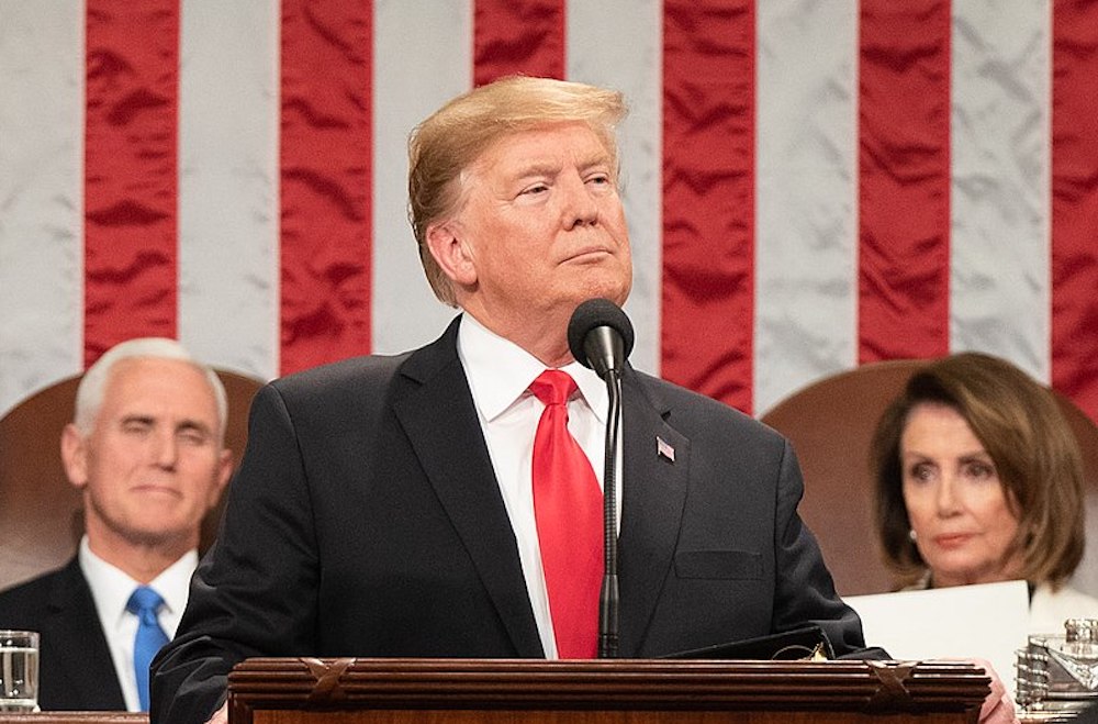 Donald Trump giving his State of the Union Address in February. He didn’t even mention America’s burgeoning deficit (Photo: Shealah Craighead, the White House, Public Domain).