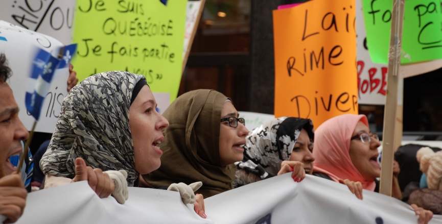 Protest against Quebec's Charter of Values in 2013. Photo: ibourgeault_tasse/Flickr