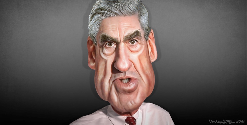 Caricature of Robert Mueller. Image: DonkeyHotey/Flickr