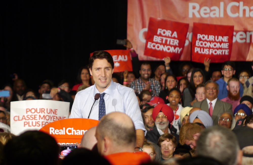Prime Minister Justin Trudeau campaigning in Edmonton in October 2015. Photo: David J. Climenhaga
