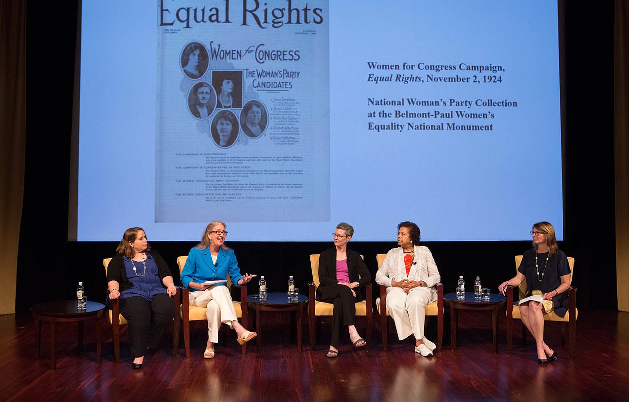 Panel discussion, "The Equal Rights Amendment: Yesterday and Today," at the National Archives in Washington, D.C. Photo: Jeff Reed/U.S. National Archives/Wikimedia Commons