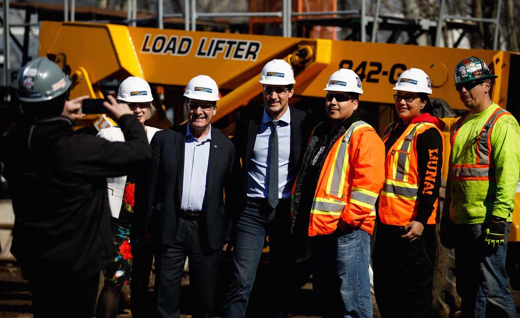 Prime Minister Justin Trudeau makes a skills and training announcement. Photo: Adam Scotti/PMO