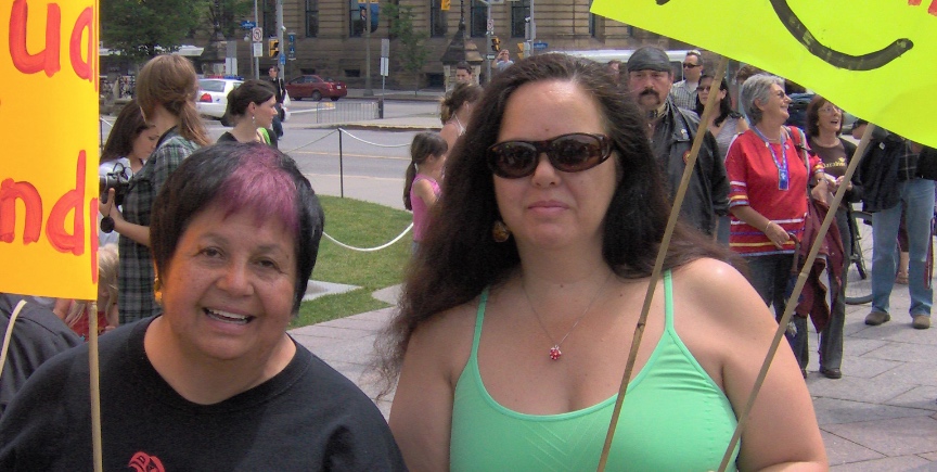 Sharon McIvor and Lynn Gehl. Photo: Nikolaus K. Gehl