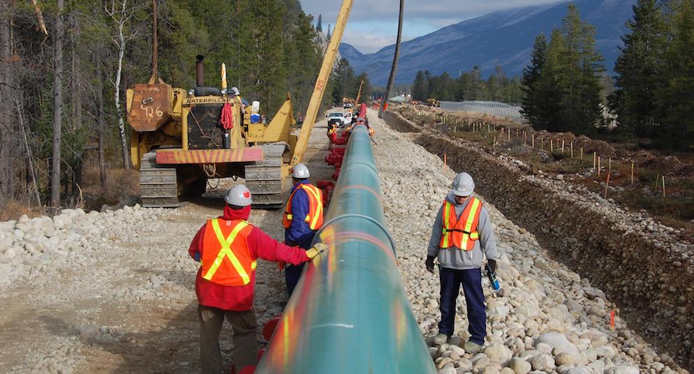 An undated stock photo of work on the Trans Mountain Pipeline Photo: Facebook