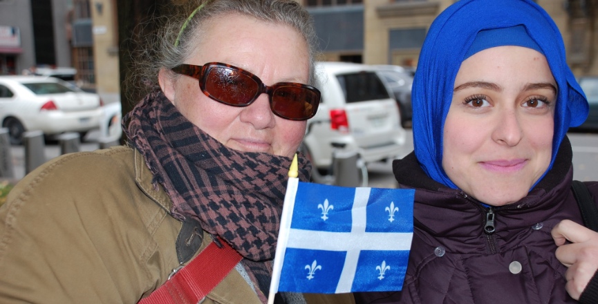 Protest against Quebec's Charter of Values in 2013. Photo: ibourgeault_tasse/Flickr