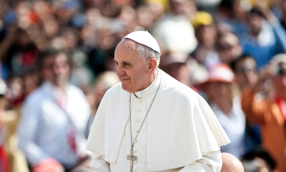 Pope Francis: "prioritizing short-term economic benefits" is not a good enough reason not to have a carbon tax. Photo: Catholic Church England, Creative Commons