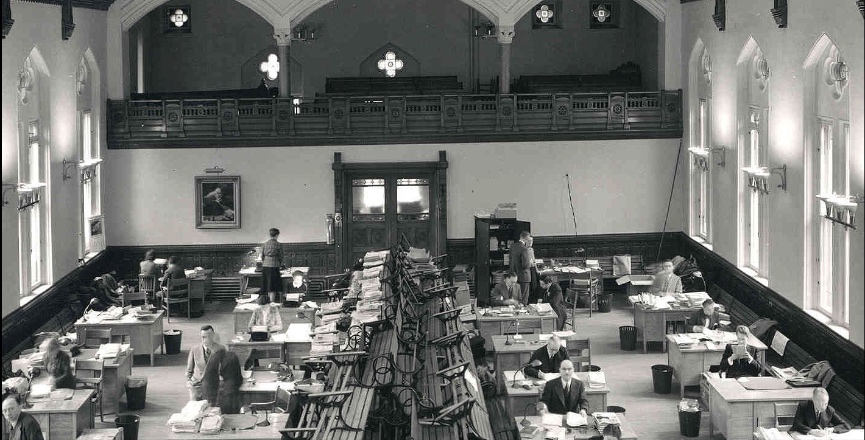 Photo: Morrice Hall (a former Presbyterian university located on the campus of McGill University), ILO premises from August to November 1940, Montreal, 1940. Used with permission.