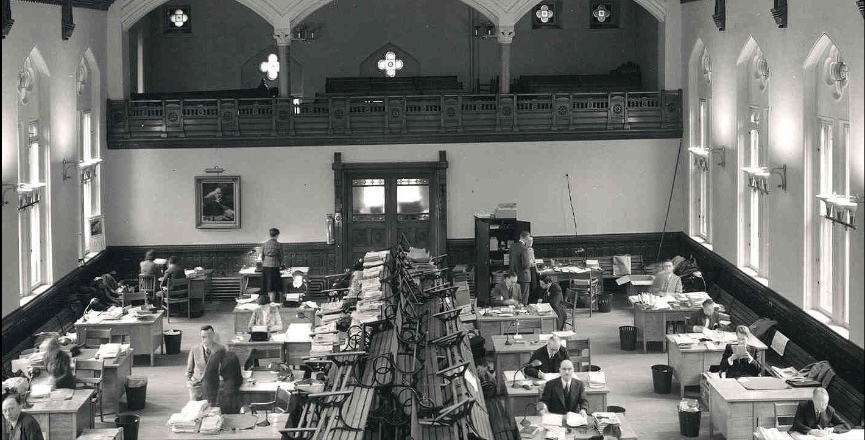 Photo: Morrice Hall (a former Presbyterian university located on the campus of McGill University), ILO premises from August to November 1940, Montreal, 1940. Used with permission.