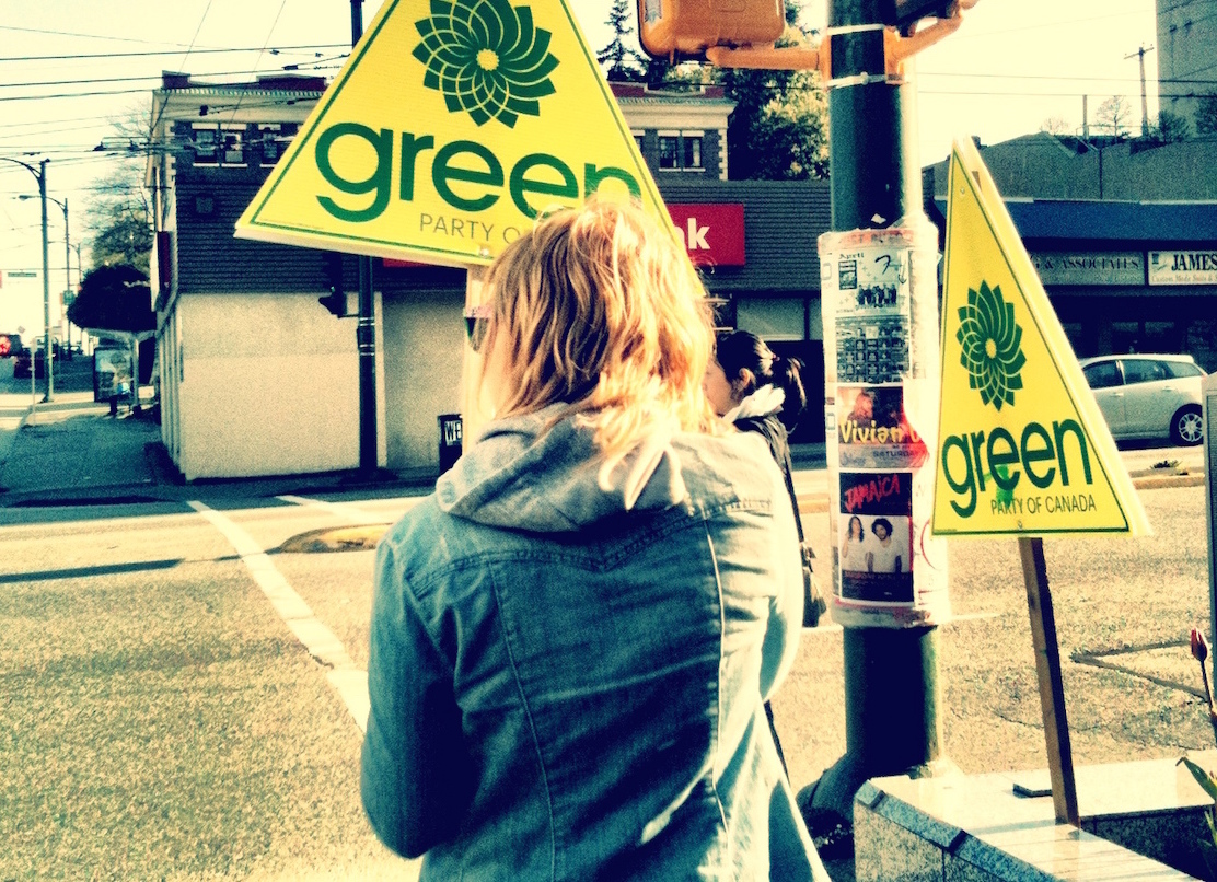 Green Party canvasser in B.C. Photo: Vancouver Ghost/Wikimedia Commons