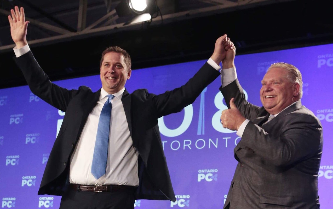 Andrew Scheer and Doug Ford at Ontario PC Party 2018 Convention. Photo: Andrew Scheer/Flickr