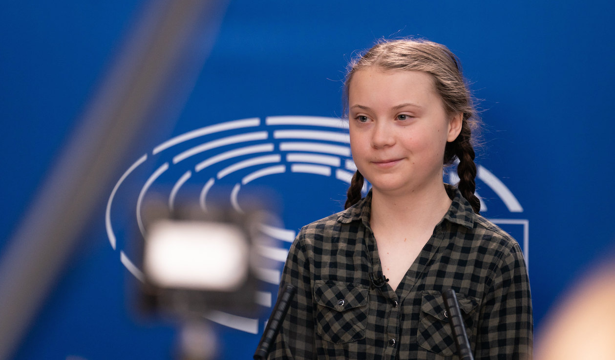 Greta Thunberg at the European Parliament. Image: European Parliament/Flickr