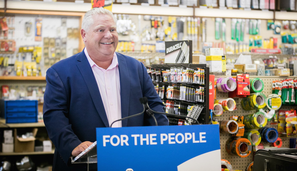 Ontario Premier Doug Ford announcing funding for road project in Pelham. Image: Premier of Ontario Photography/Flickr