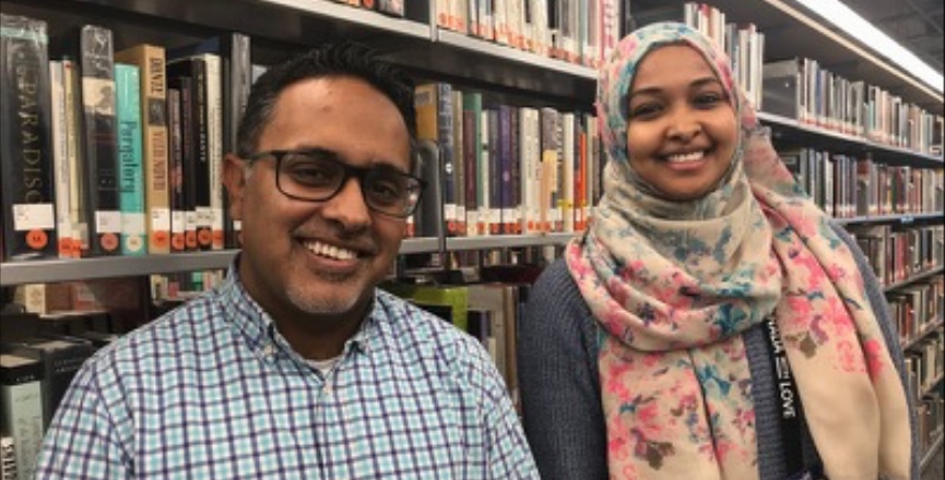 Aly Velji (left) and Rahma Hashi (right) participated in a packed panel discussion at the Ontario Library Association’s Super Conference in January 2019. Image: Olivia Robinson/rabble