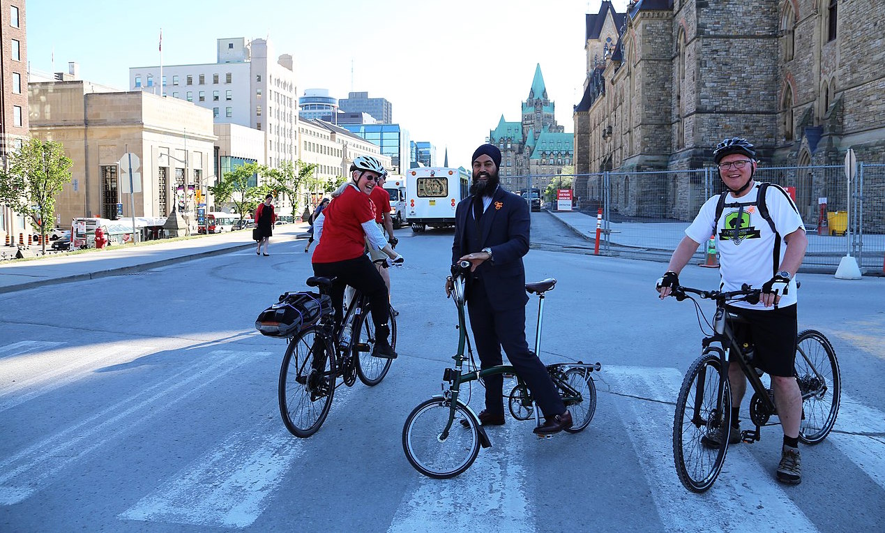 Jagmeet Singh at the second National Bike Summit. Image: Yvonne Bambrick/Wikimedia Commons