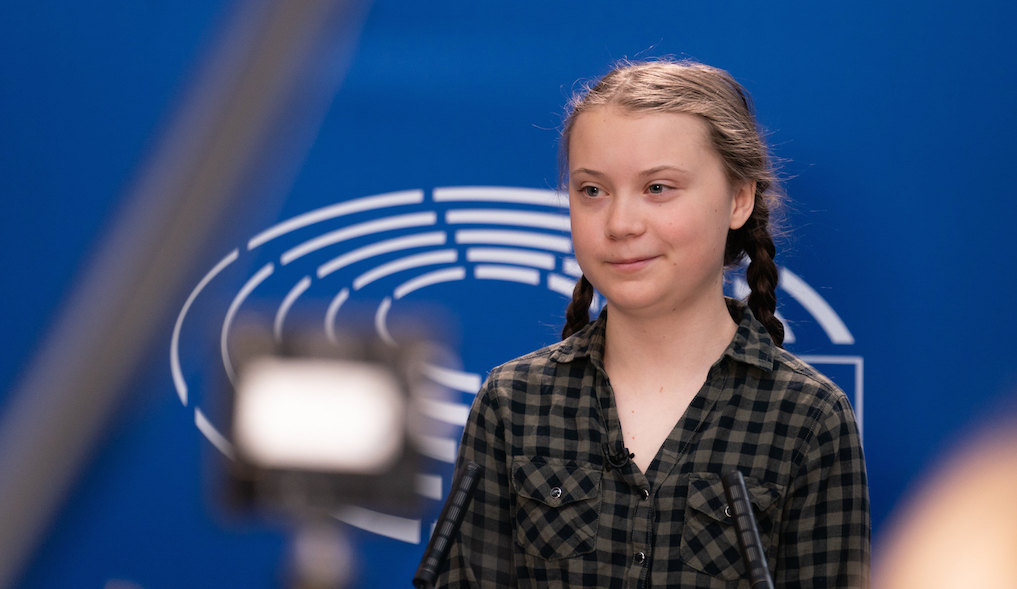 Greta Thunberg at the European Parliament. Image: European Parliament/Flickr