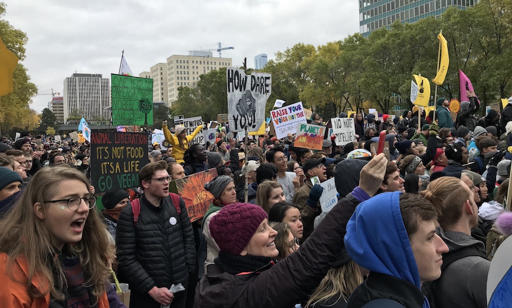 Climate strike in Edmonton. Image: David J. Climenhaga