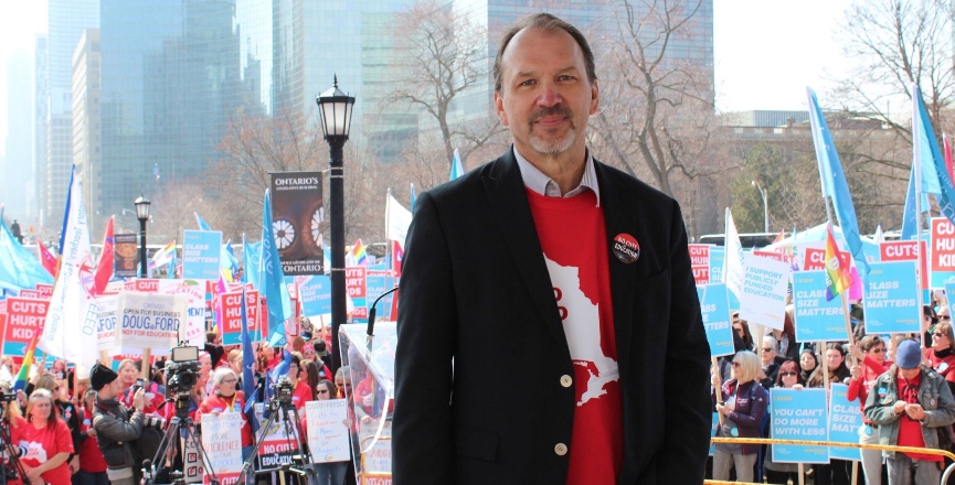 Harvey Bischof, president of the Ontario Secondary School Teacher's Federation. Image: OSSTF