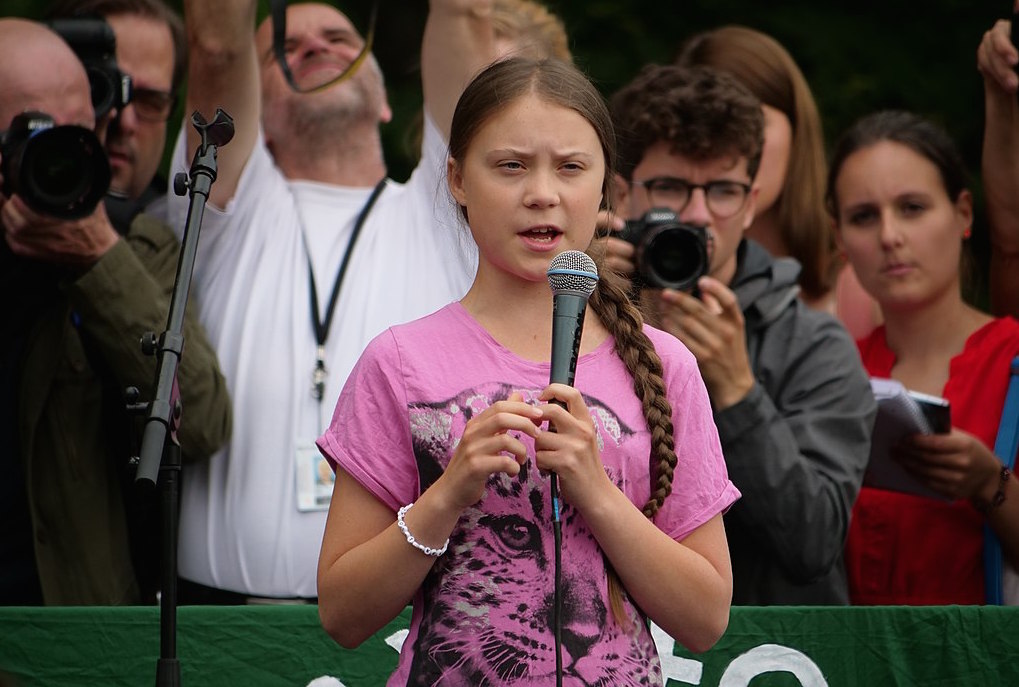 Greta Thunberg speaks at Fridays for Future protest in Berlin in July 2019. Image: Leonhard Lenz/Wikimedia Commons