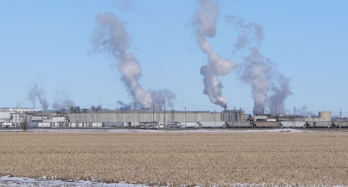 Cargill beef-processing plant in Schuyler, Nebraska. Image: Ammodramus/Wikimedia Commons