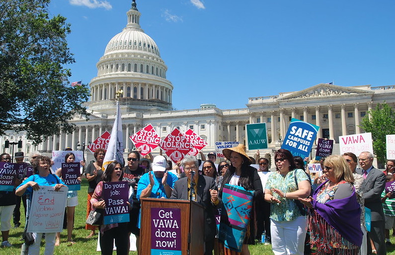 U.S. Senator Akaka urges passing of Senate VAWA in 2012. Image: The Leadership Conference on Civil Rights/Flickr