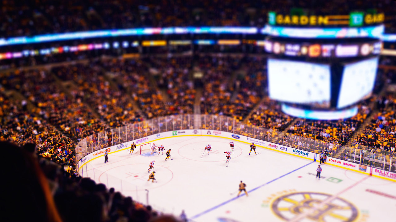 View of match between Boston Bruins vs. Calgary Flames. Image: schnoogg/Flickr