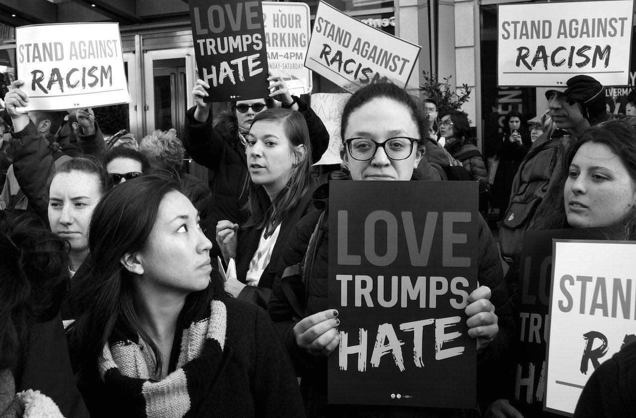 Ant-Trump protest, Washington D.C., March 21, 2016. Image: Stephen Melkisethian/Flickr