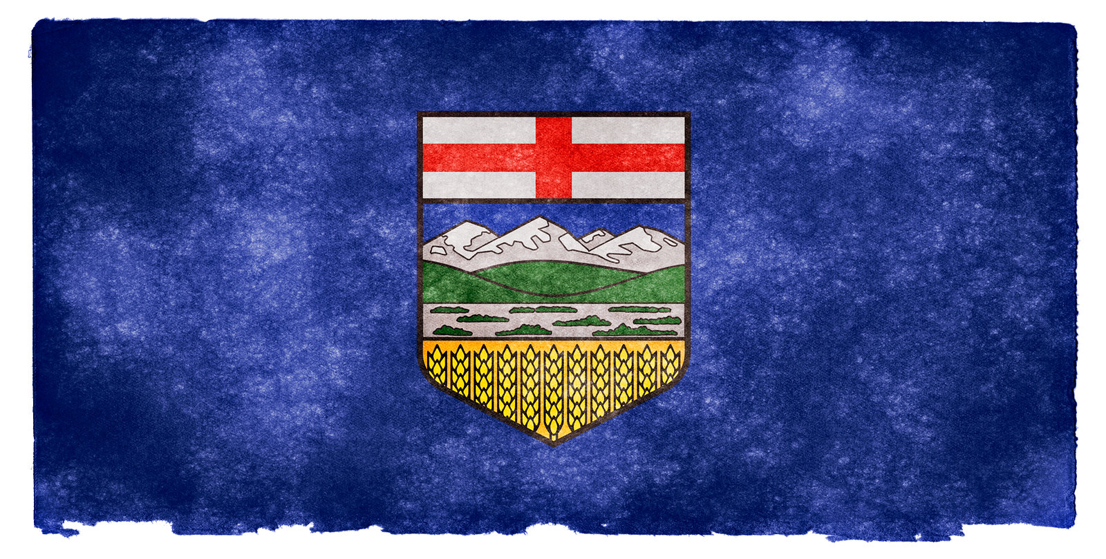 Grunge textured flag of Alberta on vintage paper. Image: Nicolas Raymond/Flickr