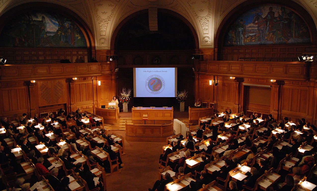 2009 Right Livelihood award ceremony. Image: Holger Motzkau 2010/Wikimedia Commons