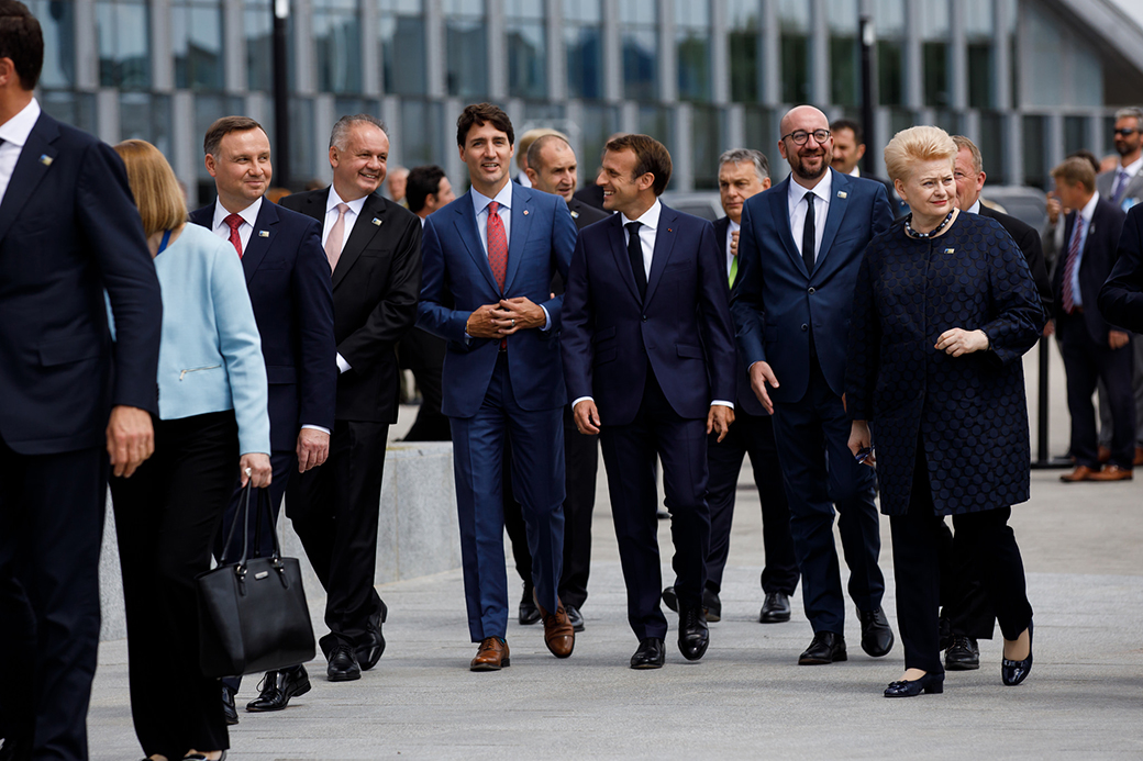 Prime Minister Justin Trudeau attends the NATO summit in Brussels in 2018. Image: Adam Scotti/PMO