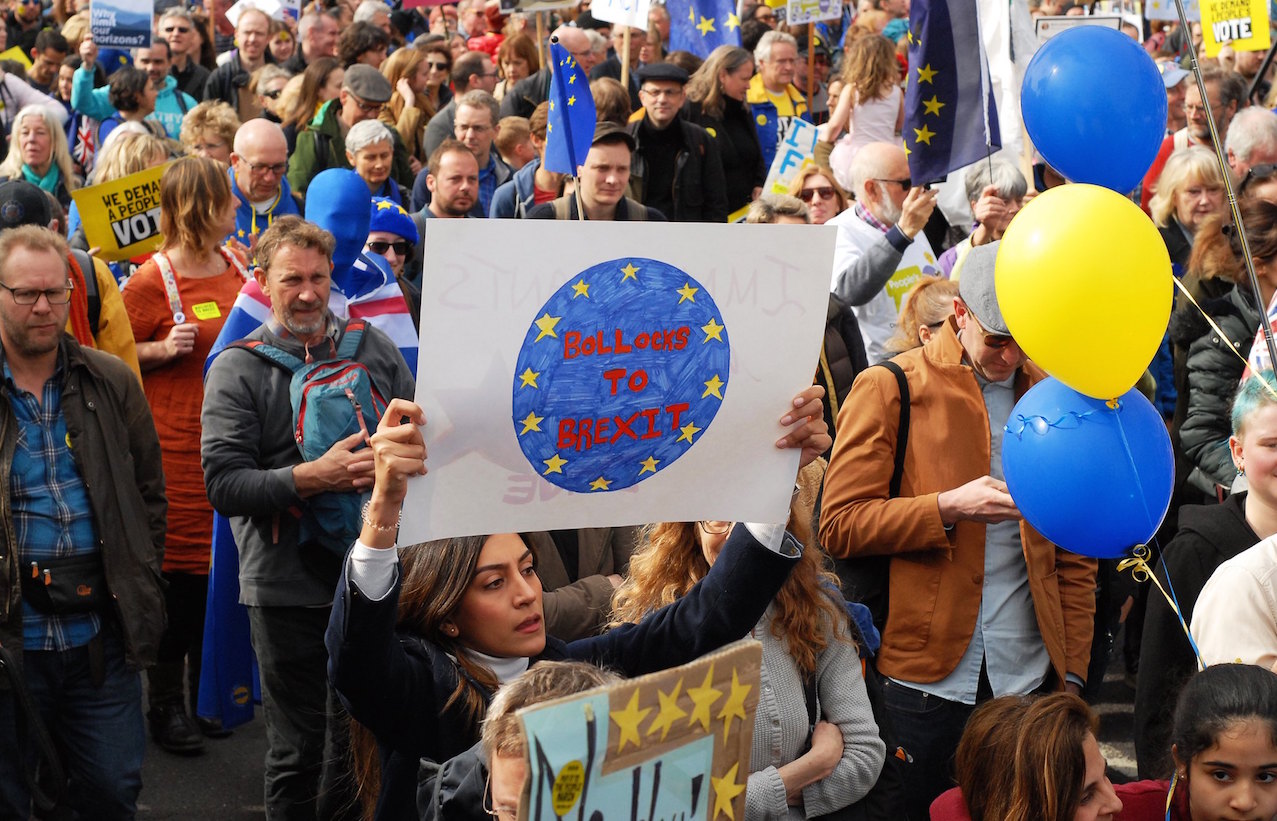 Anti-Brexit march in London on March 23, 2019. Image: Puckpics/Flickr