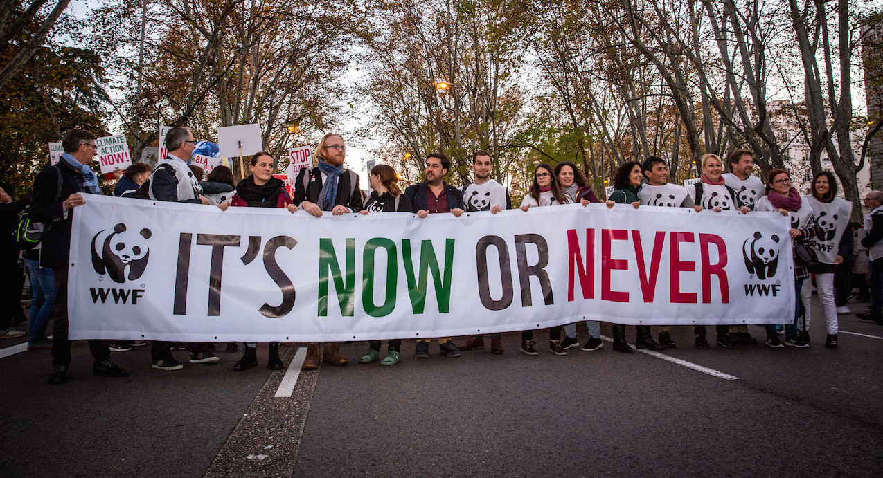 Climate protest march in Madrid on December 6, 2019. Image: John Englart/Flickr