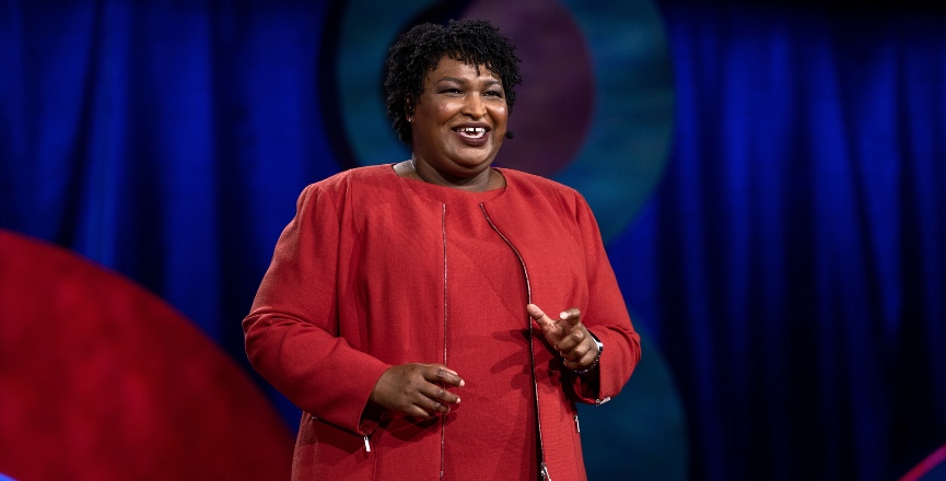 Stacey Abrams speaks at TEDWomen 2018. Image: Marla Aufmuth/TED/Flickr
