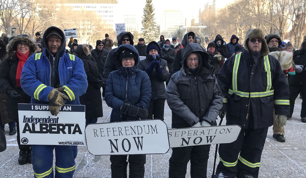 Wexit rally in Edmonton. Image: David J. Climenhaga