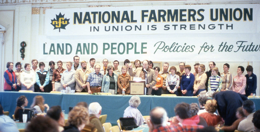 The NFU celebrated 50 years of advocating for family farms, women farmers, Indigenous farmers and farmers all around the world last year. Image: NationalFarmersUnion/Twitter