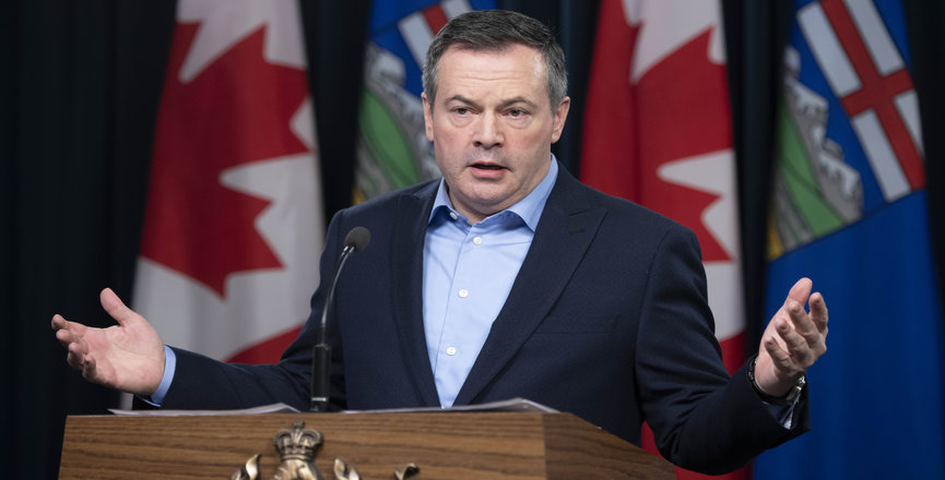 Premier Jason Kenney speaks to media. Image: Government of Alberta/Flickr