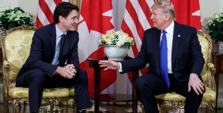 Canadian Prime Minister Justin Trudeau meets with U.S. President Donald Trump. Image: Adam Scotti/PMO