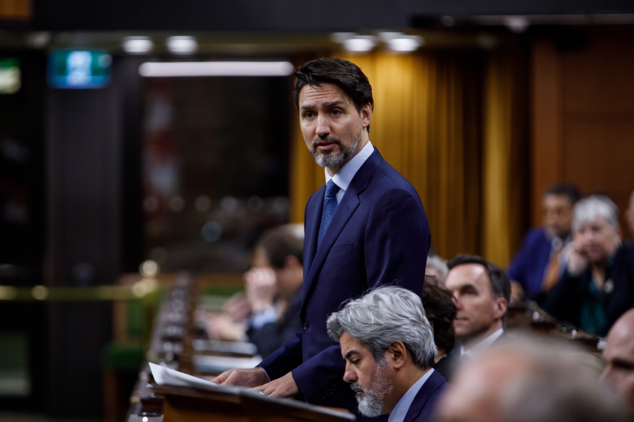 Prime Minister Justin Trudeau speaks in the House about the rail blockades. Image: Justin Trudeau/Twitter