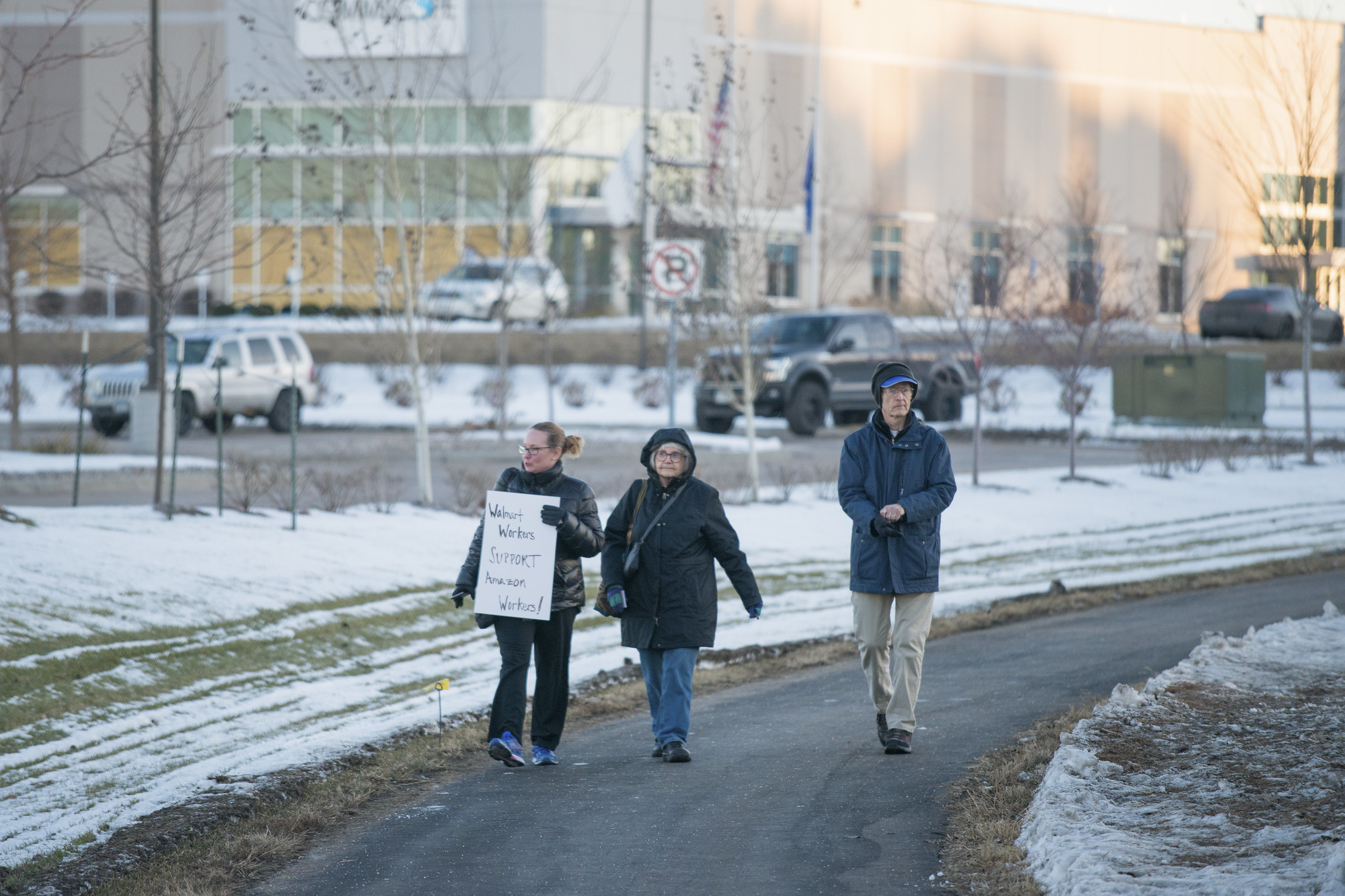 A worker protest at Amazon in Minnesota, December 2018