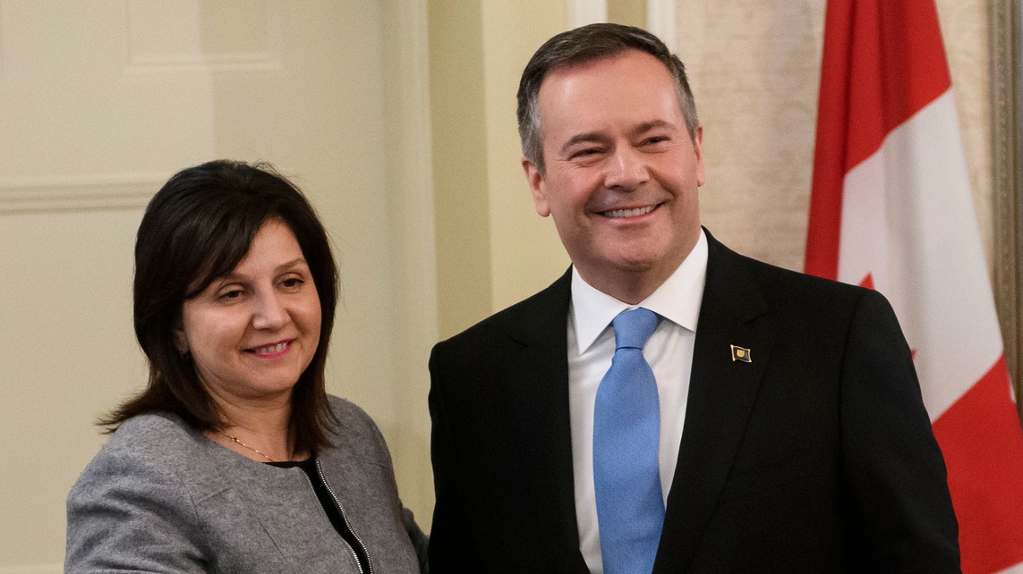 Education Minister Adriana LaGrange and Premier Jason Kenney. Image: Premier of Alberta/Flickr