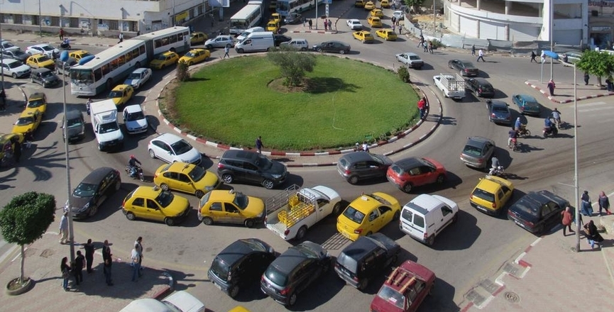 A busy traffic circle in Safaqis, Tunisia. Image: David Stanley/Flickr