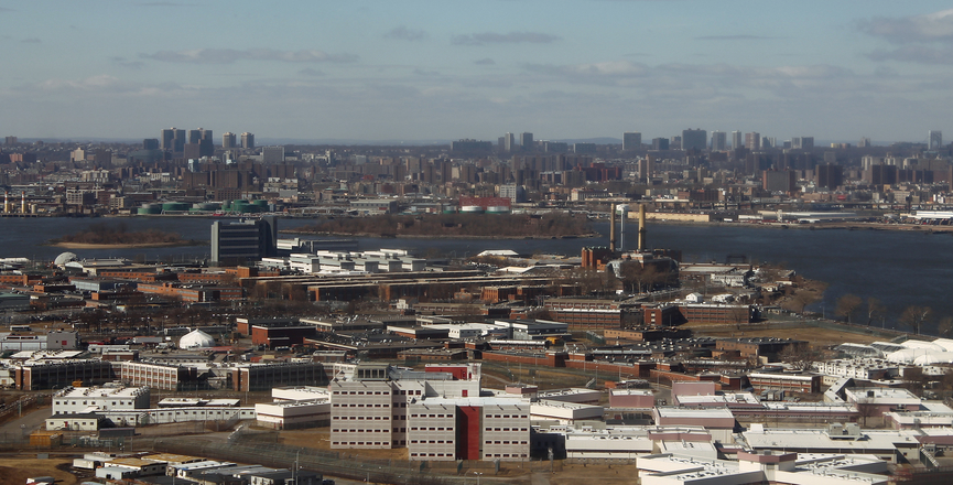 A view of Rikers Island prison in New York City in 2013. Image: formulanone/Flickr