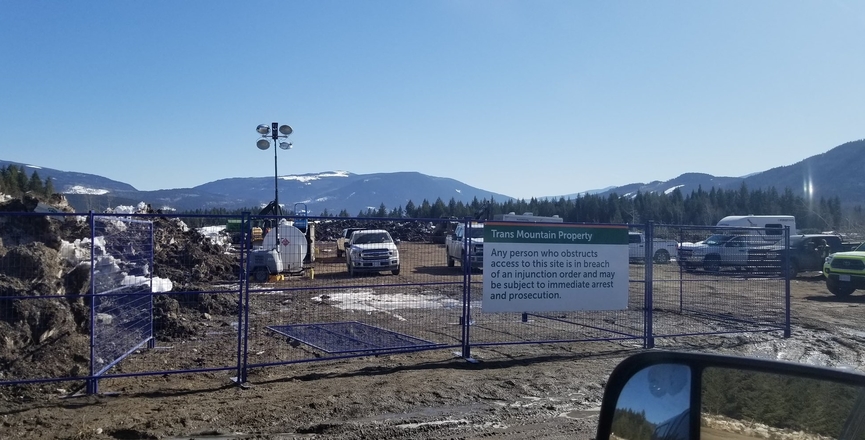 Trans Mountain pipeline construction continues despite the COVID-19 pandemic. Image: Kanahus Manuel/Twitter