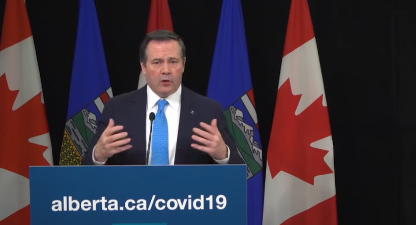 Alberta Premier Jason Kenney at a COVID-19 briefing, May 7, 2020. Image: Screenshot of Government of Alberta video/YouTube