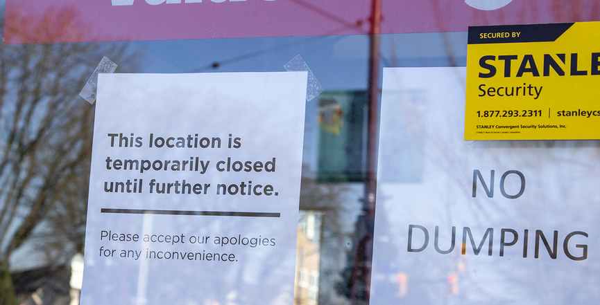 A shuttered shop in Vancouver, British Columbia. Image: Rod Raglin/Flickr