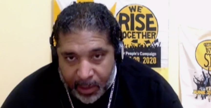 Reverend William Barber II speaks to Democracy Now! in an interview on May 20, 2020. Image: Screenshot of Democracy Now! video